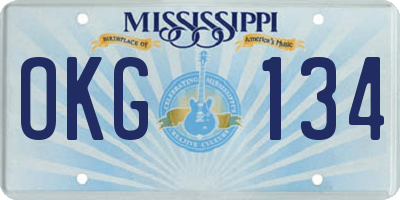 MS license plate OKG134