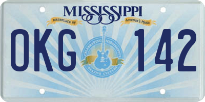 MS license plate OKG142