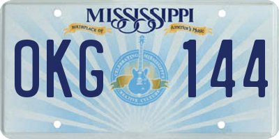 MS license plate OKG144