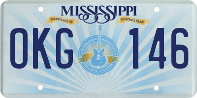 MS license plate OKG146