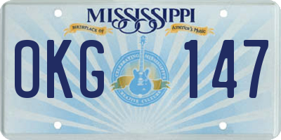 MS license plate OKG147