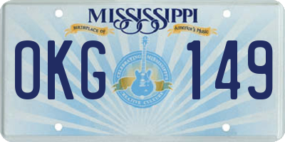 MS license plate OKG149