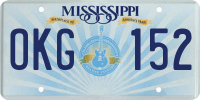 MS license plate OKG152