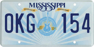 MS license plate OKG154