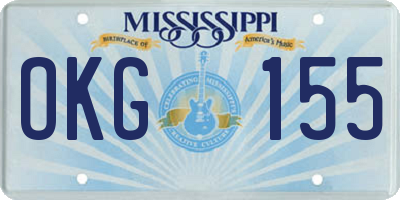 MS license plate OKG155
