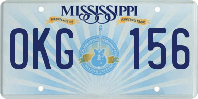 MS license plate OKG156