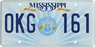 MS license plate OKG161