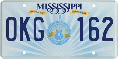 MS license plate OKG162