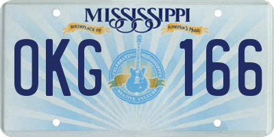 MS license plate OKG166