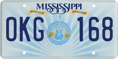 MS license plate OKG168