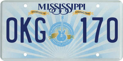 MS license plate OKG170