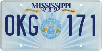 MS license plate OKG171