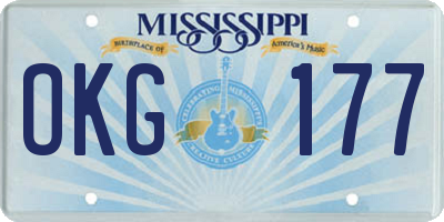MS license plate OKG177