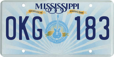 MS license plate OKG183