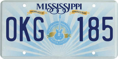 MS license plate OKG185