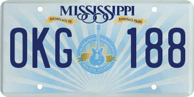MS license plate OKG188