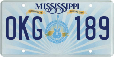 MS license plate OKG189