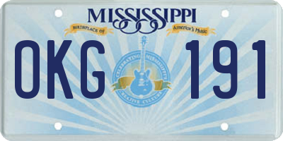 MS license plate OKG191