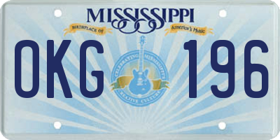 MS license plate OKG196