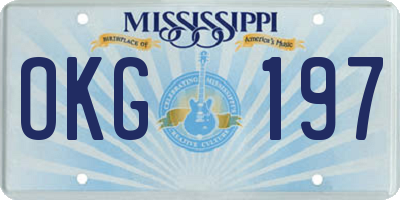 MS license plate OKG197