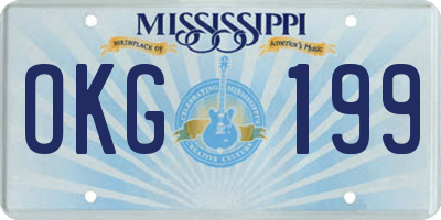 MS license plate OKG199