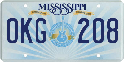 MS license plate OKG208
