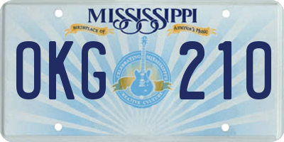 MS license plate OKG210
