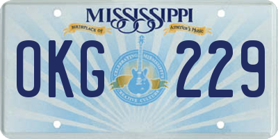 MS license plate OKG229