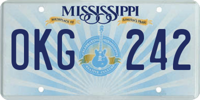 MS license plate OKG242