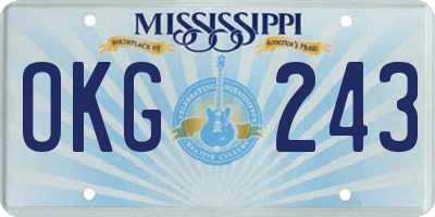 MS license plate OKG243