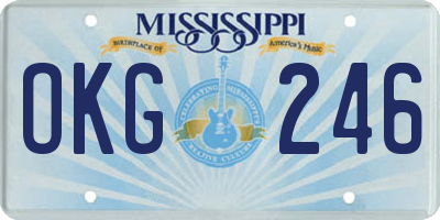 MS license plate OKG246