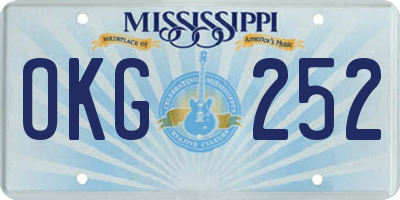 MS license plate OKG252