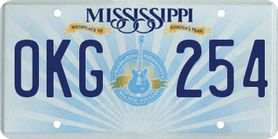 MS license plate OKG254