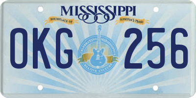 MS license plate OKG256