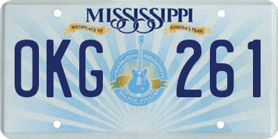 MS license plate OKG261