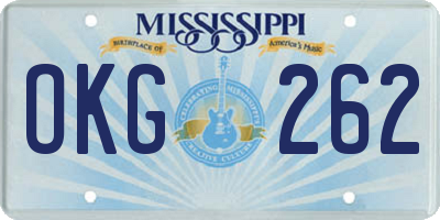 MS license plate OKG262