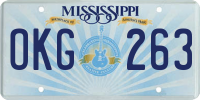 MS license plate OKG263