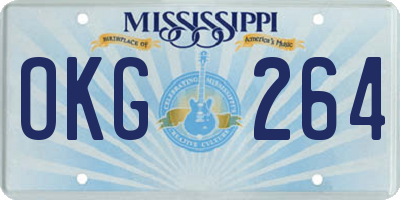 MS license plate OKG264