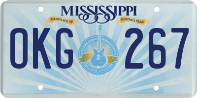 MS license plate OKG267