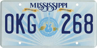 MS license plate OKG268