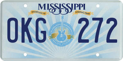 MS license plate OKG272
