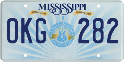 MS license plate OKG282