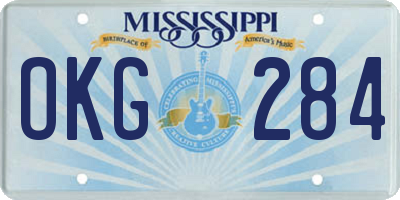 MS license plate OKG284