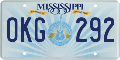 MS license plate OKG292