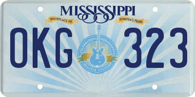 MS license plate OKG323