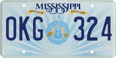 MS license plate OKG324