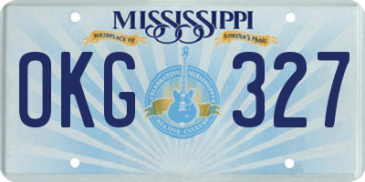 MS license plate OKG327