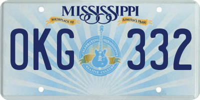 MS license plate OKG332