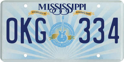 MS license plate OKG334
