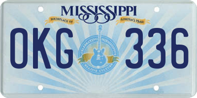 MS license plate OKG336